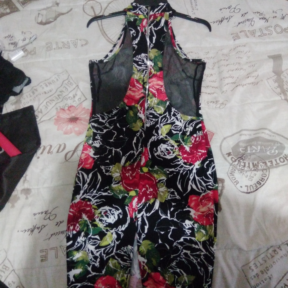 Floral and mesh dress